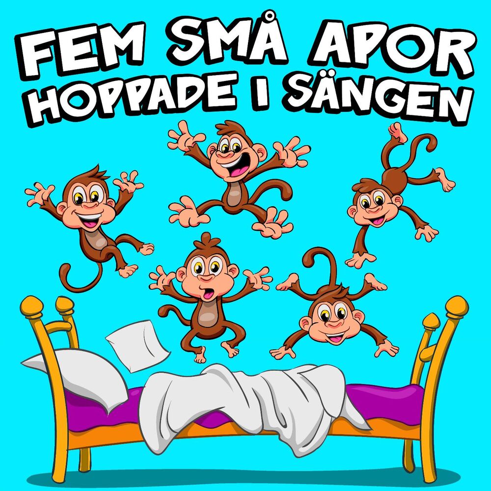 Picture of Fem Små Apor Hoppade I Sängen