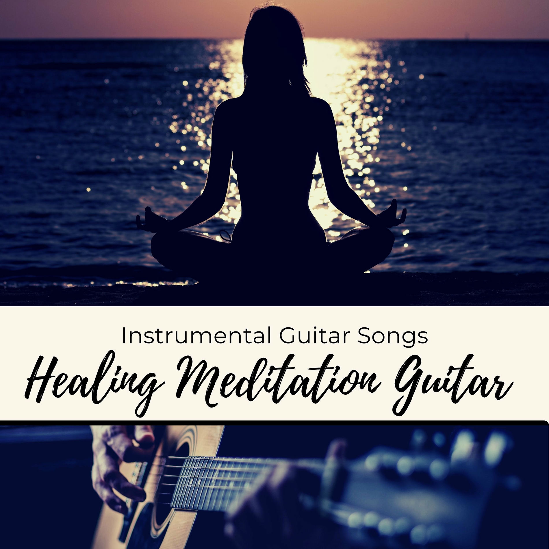 Album cover of Healing Meditation Guitar - Instrumental Guitar Songs to Give You a Simple Ways to Relieve Stress and Anxiety