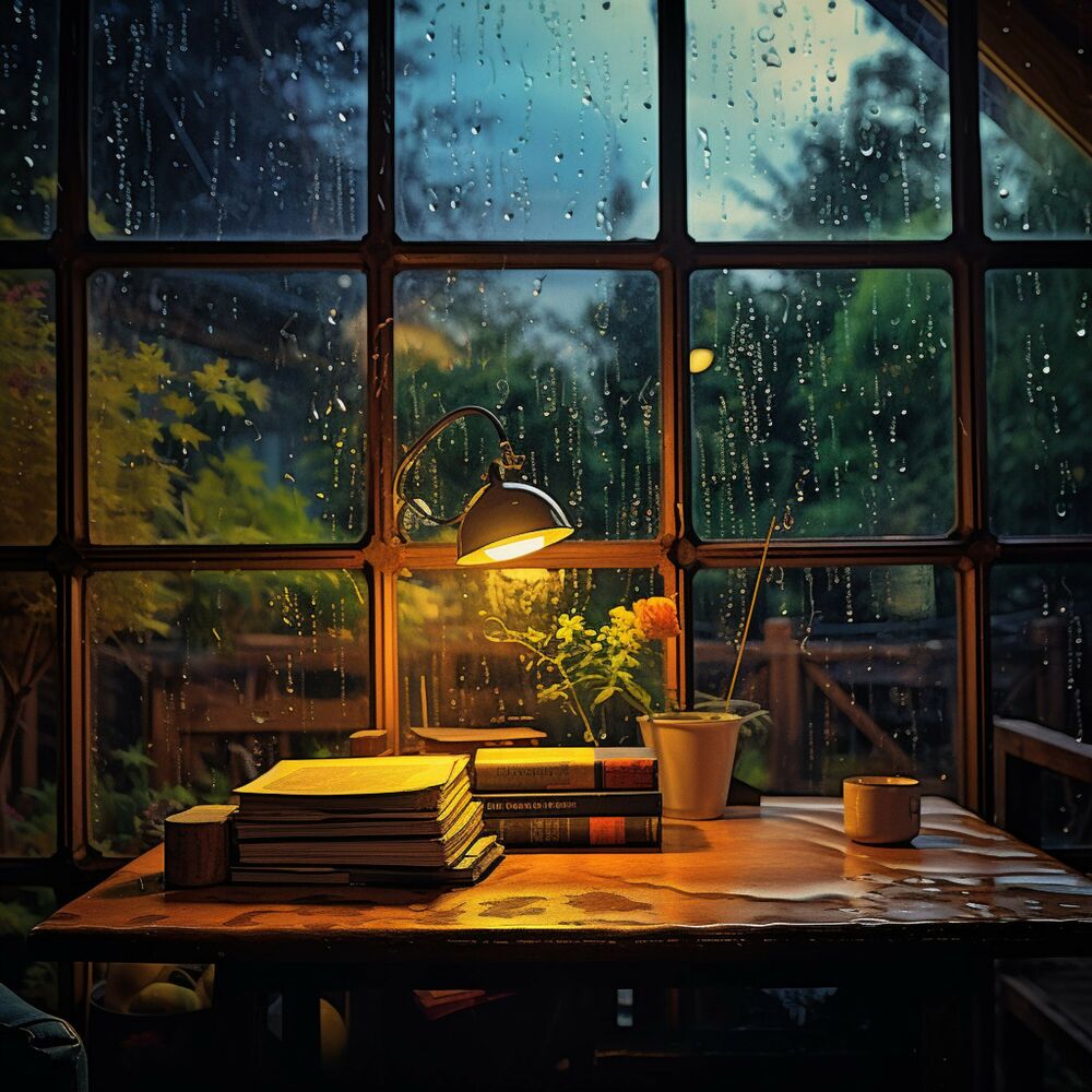 Picture of Raindrop Study Refrain: Rain's Scholarly Nocturne