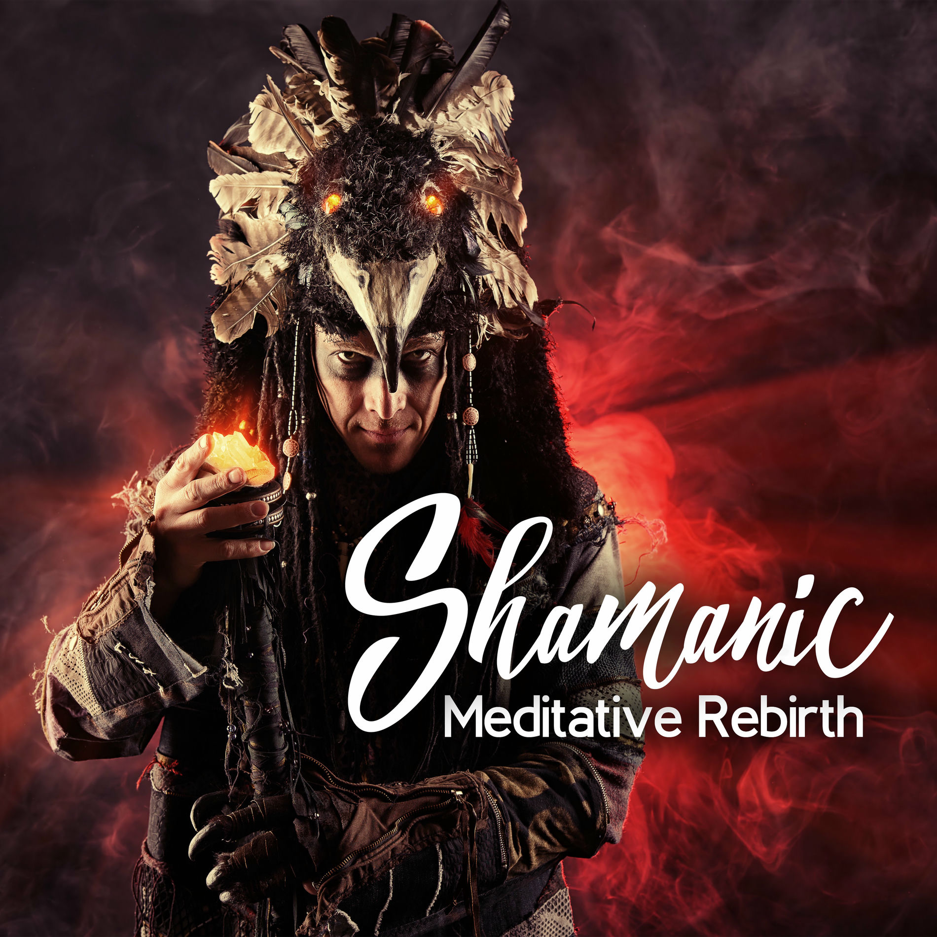 Album cover of Shamanic Meditative Rebirth - Native Soundscapes of Nature, Spiritual Flute & Drums, Shamanic Mindfulness