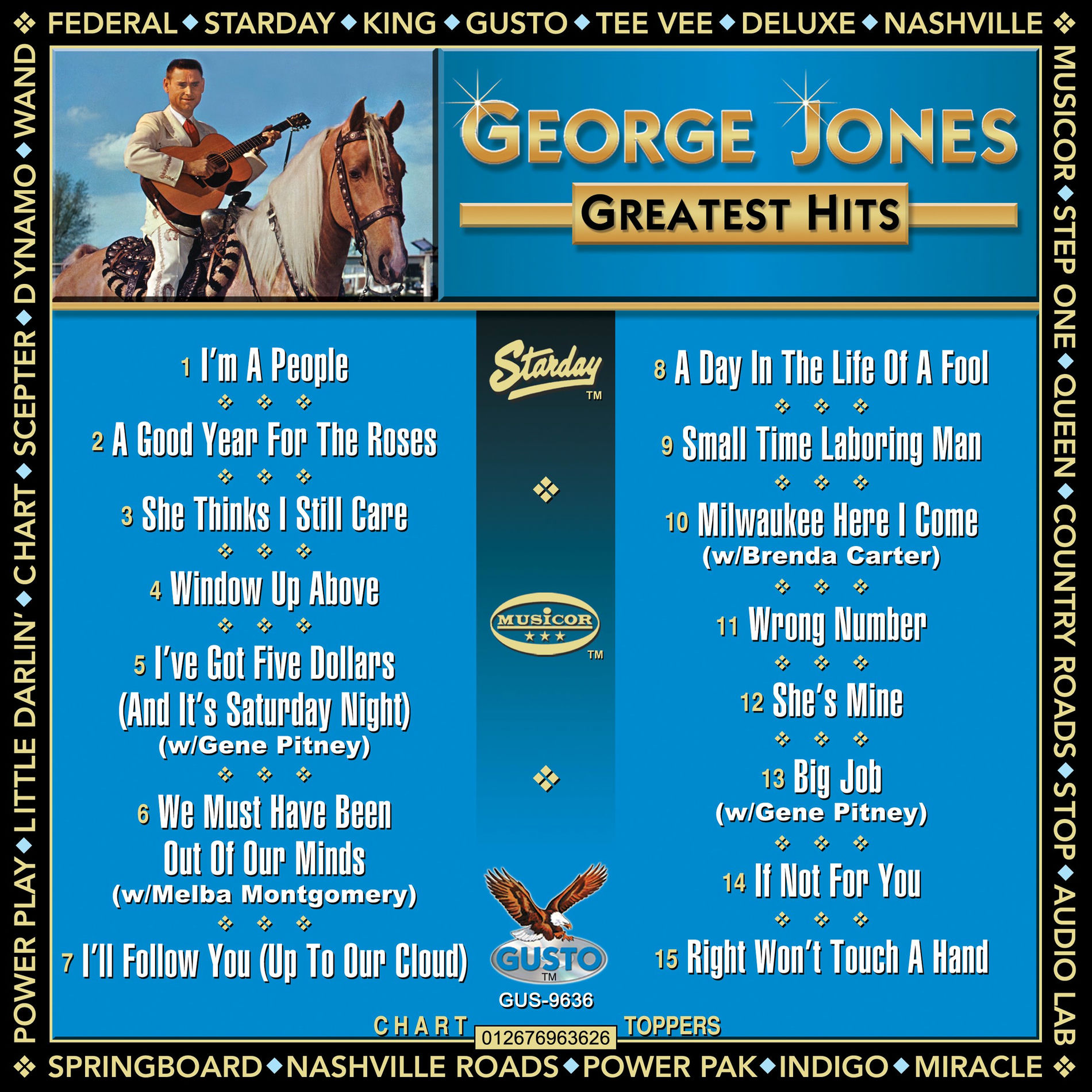 Album cover of George Jones Greatest Hits (Original Musicor Records Recordings)