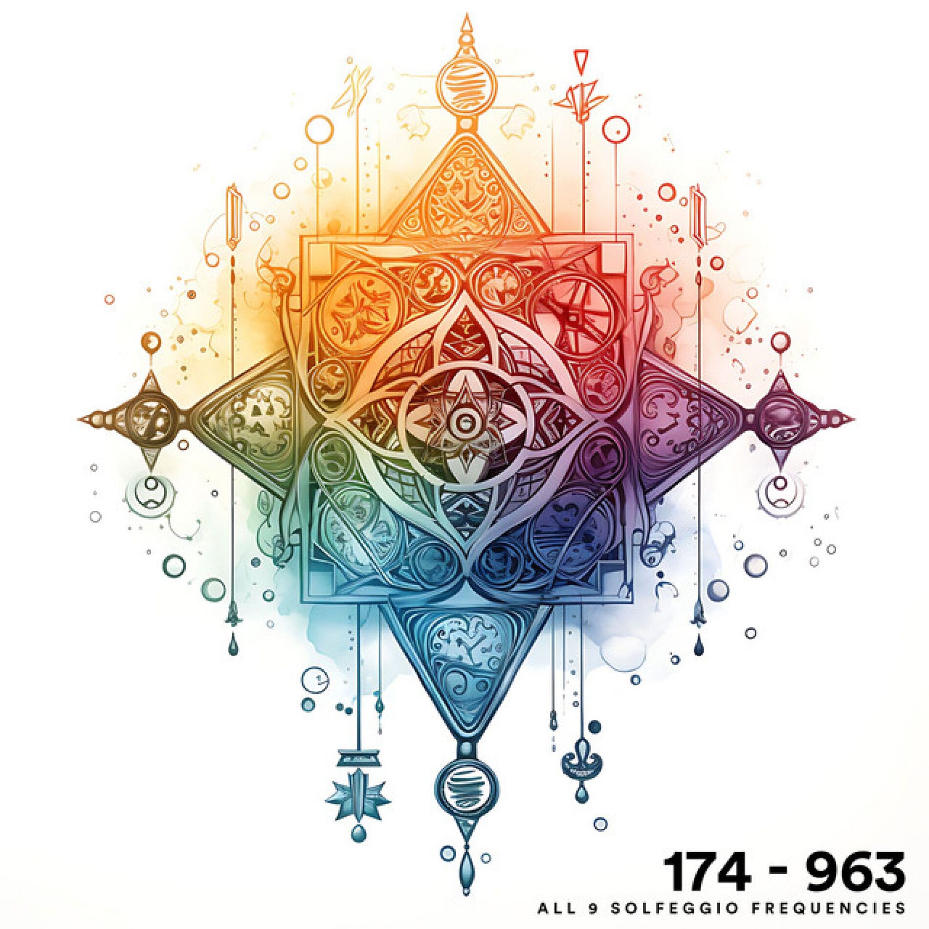 Album cover of 174 Hz to 963 Hz: All 9 Solfeggio Frequencies