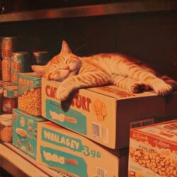 Cover of The Chill Cat Relaxes Whilst Listening to Lofi Beats