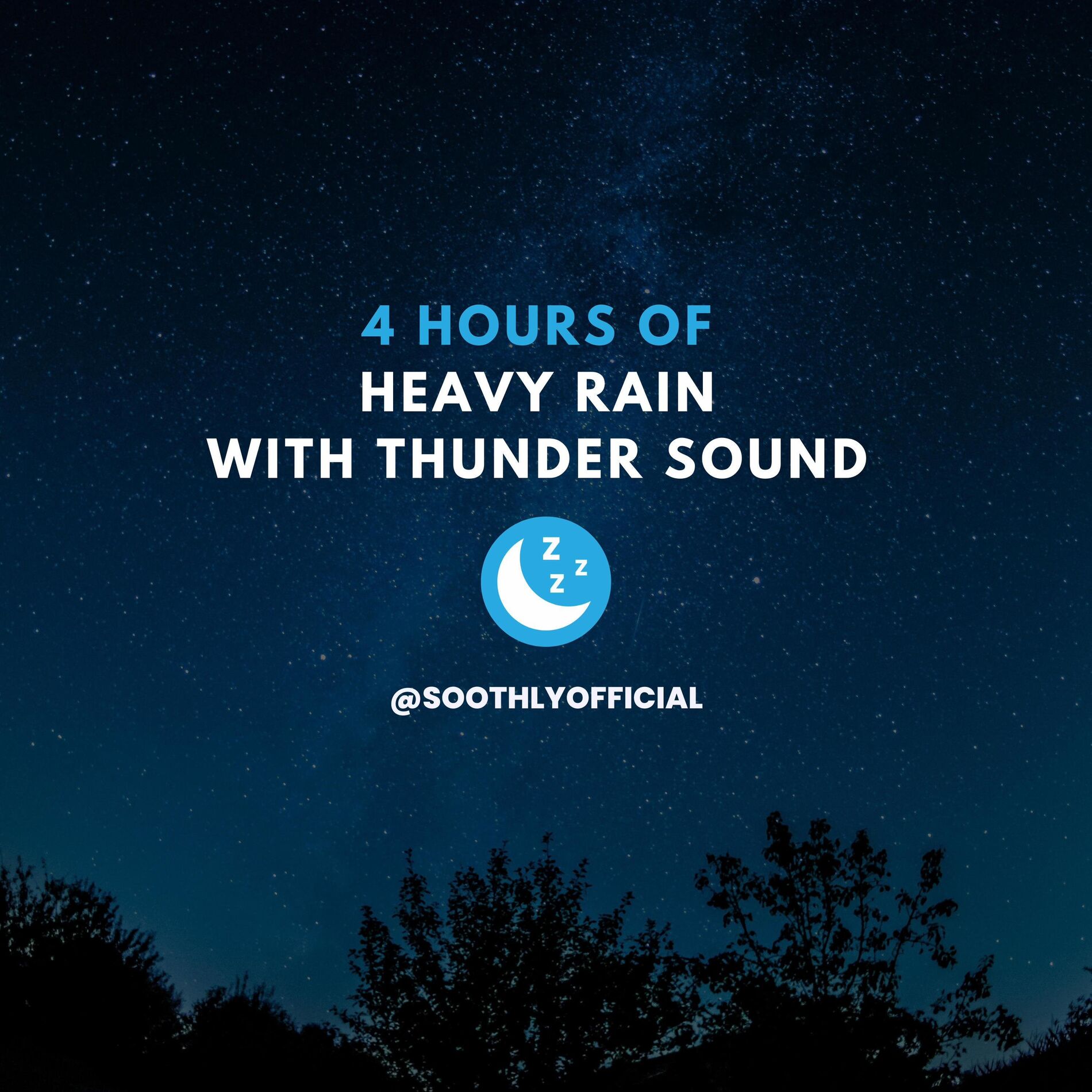 Album cover of 4 Hours of Heavy Rain and Thunder Sound for Sleeping and Relaxation