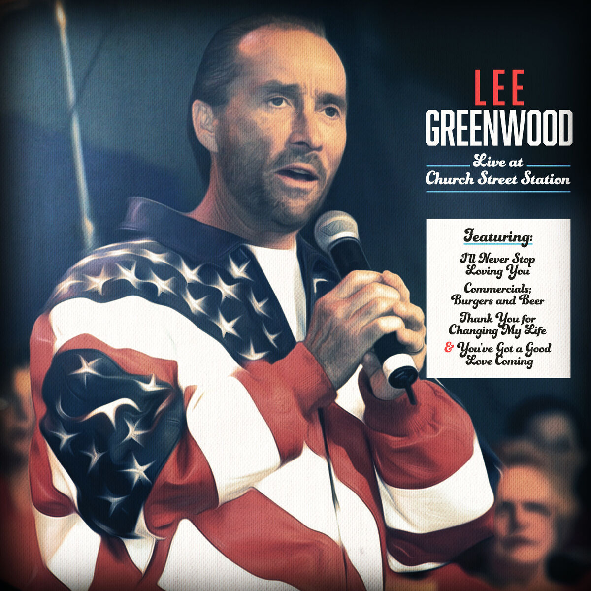 Album cover of Lee Greenwood Live at Church Street Station