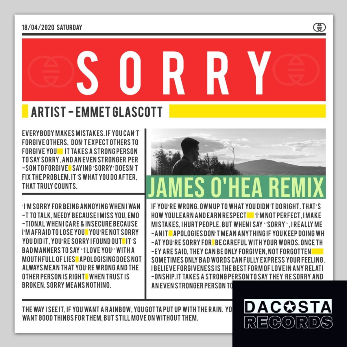 Album cover of Sorry (James O Hea Remix)