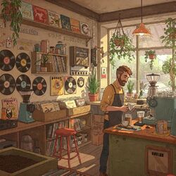 Cover of Record Shop Café: Coffeeshop Trip Hop Beats, Luxe Metropolis Lounge