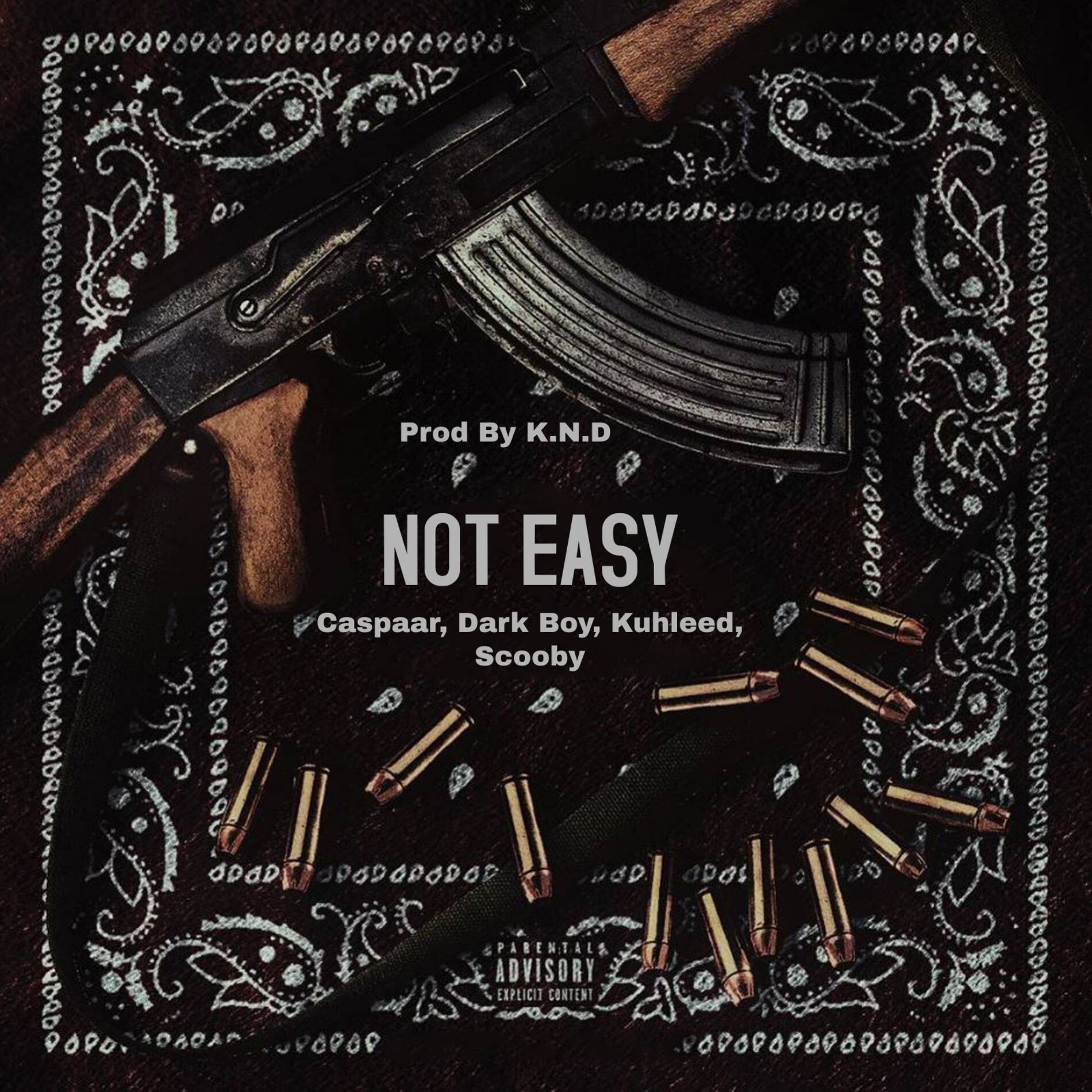 Album cover of KidzNextDaw Not Easy (feat. Kuhleed, Caspaar, Dark Boy & Scooby)