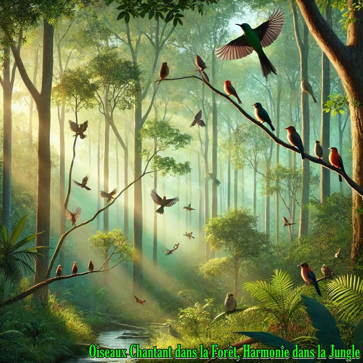 Album cover of Oiseaux Chantant dans la Forêt, Harmonie dans la Jungle