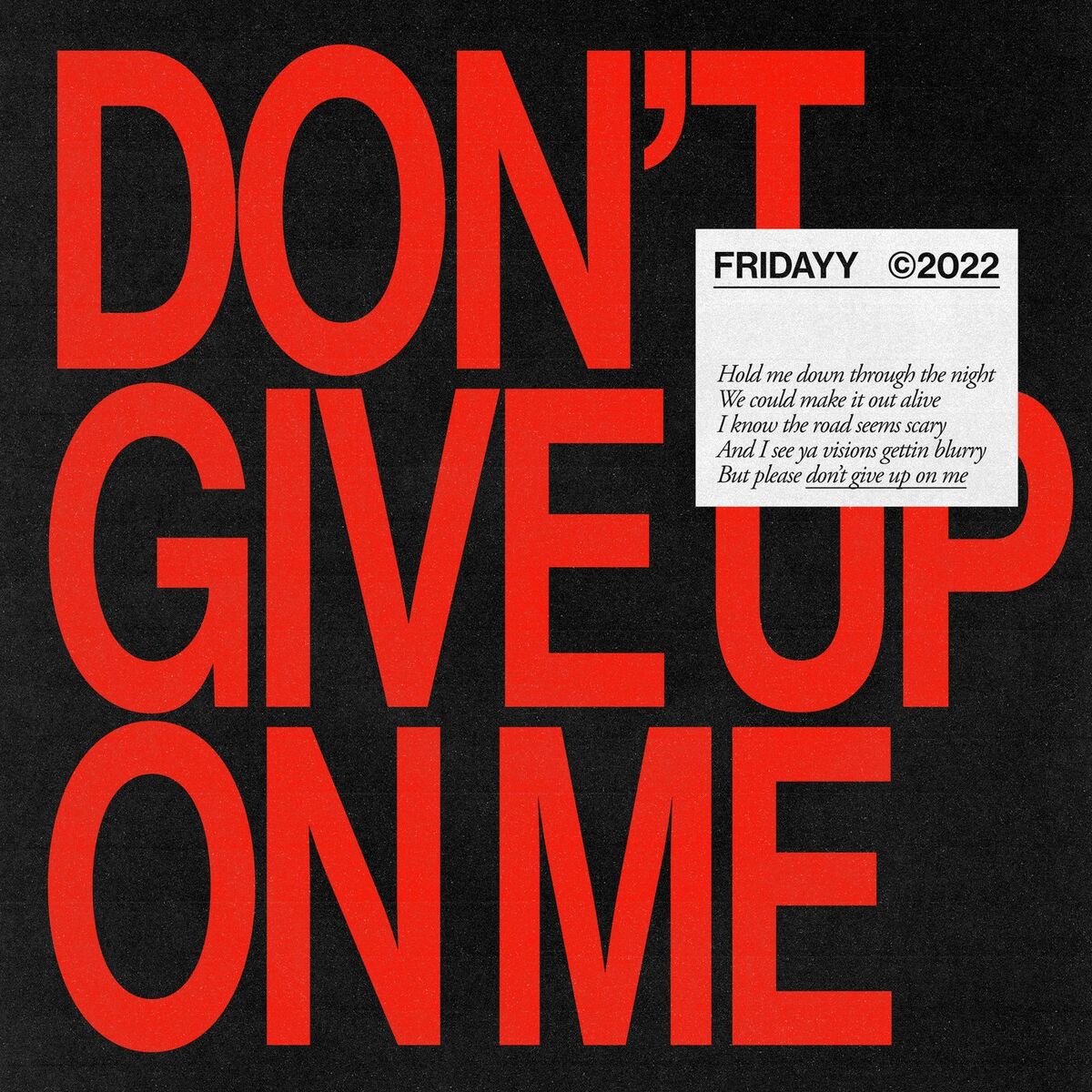 Album cover of Don't Give Up On Me