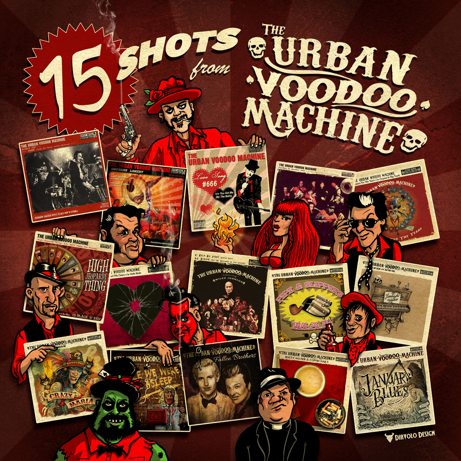 Album cover of 15 Shots from The Urban Voodoo Machine