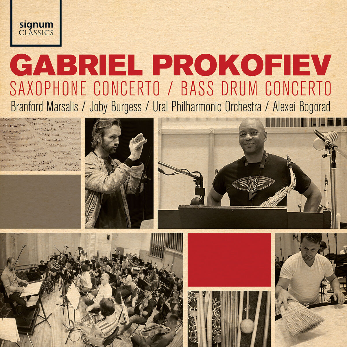 Album cover of Gabriel Prokofiev: Saxophone Concerto, Bass Drum Concerto