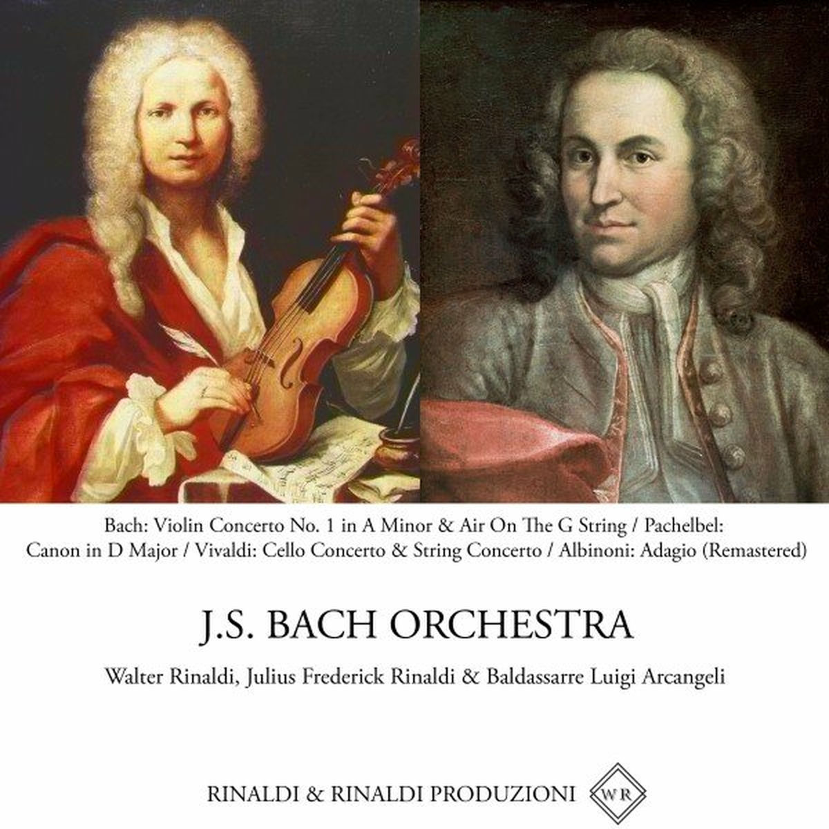 Album cover of Bach: Violin Concerto No. 1 in A Minor & Air On The G String / Pachelbel: Canon in D Major / Vivaldi: Cello Concerto & String Conc (Remastered)