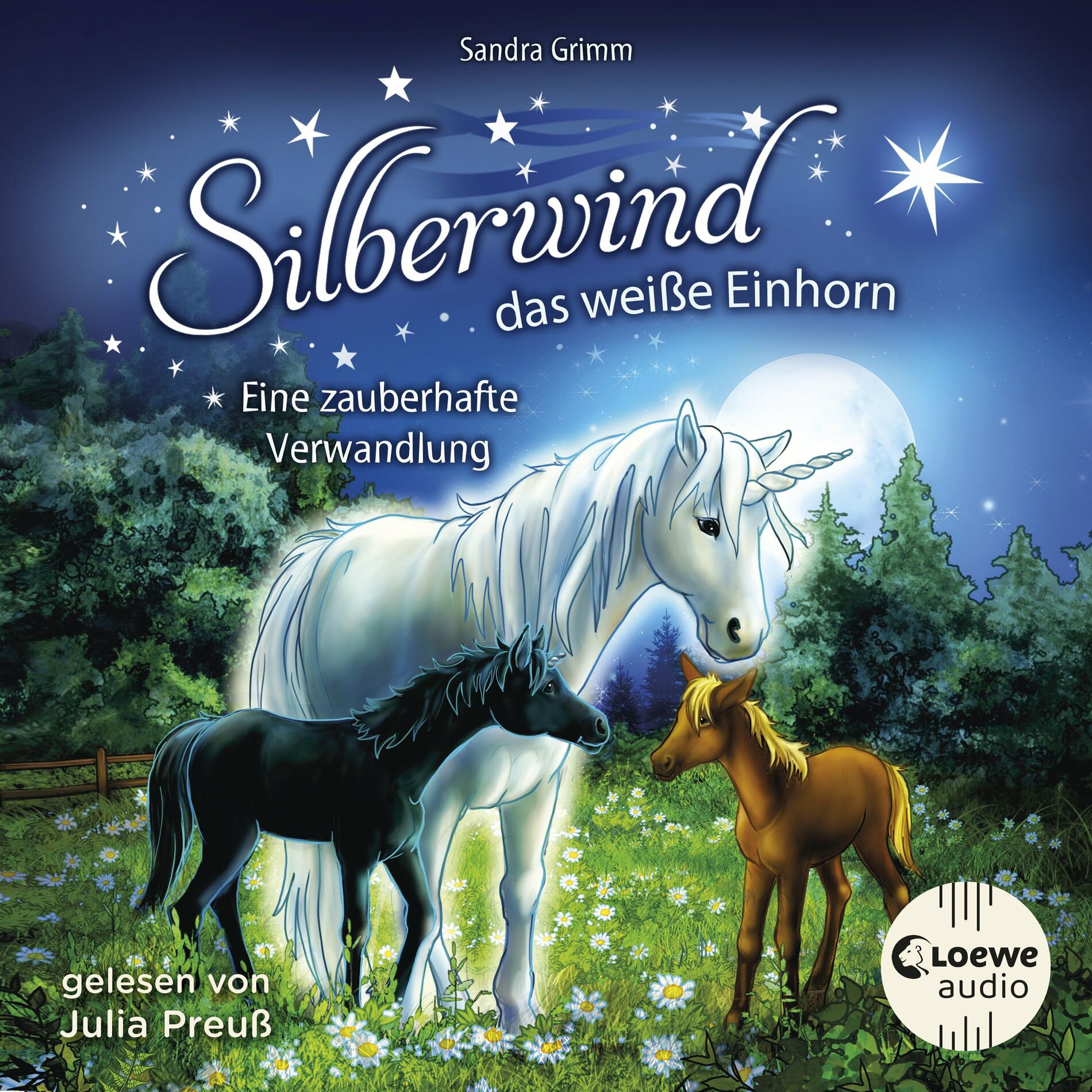 Album cover of Silberwind, das weiße Einhorn (Band 9) - Eine zauberhafte Verwandlung (Begleite das Einhorn Silberwind auf seinen Abenteuern)