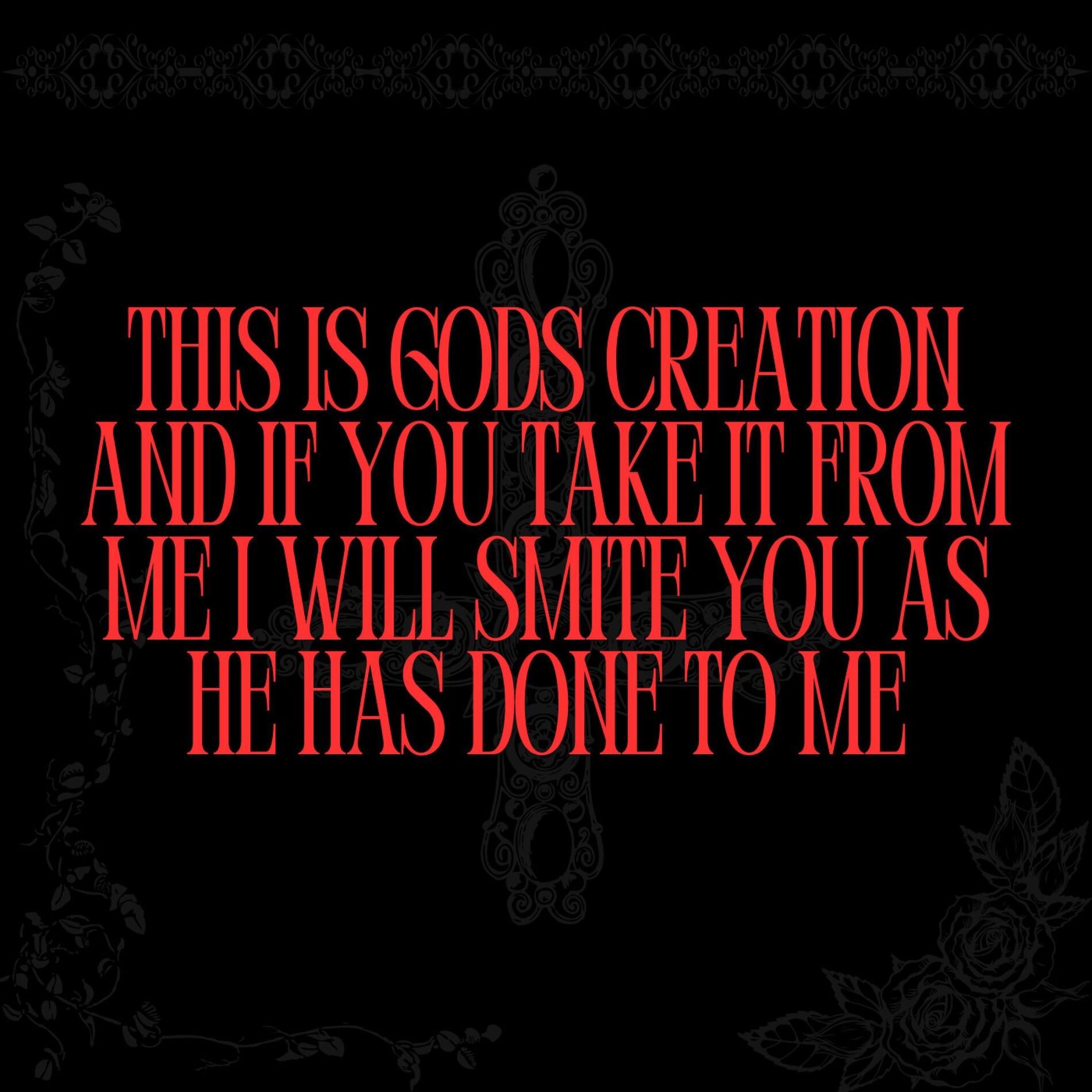 Album cover of THIS IS GODS CREATION AND IF YOU TAKE IT FROM ME I WILL SMITE YOU AS HE HAS DONE TO ME