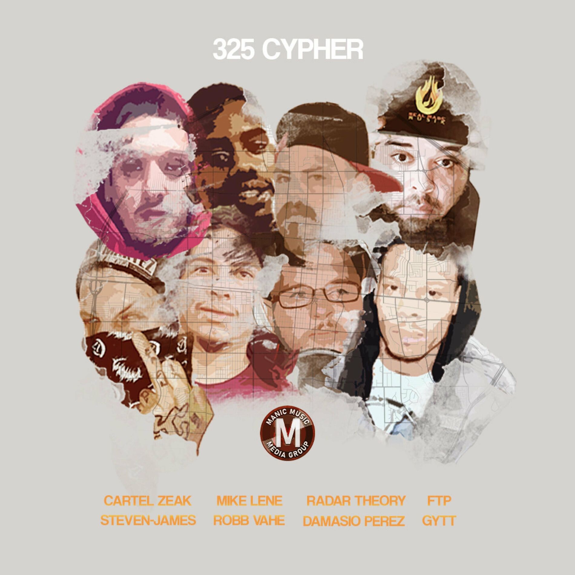 Album cover of 'Lene Town Cypher (feat. Cartel Zeak, FTP, Mike Lene, Gytt, Robb Vahe, Damasio Perez & Steven-James)