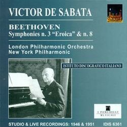 Cover of Beethoven, L. Van: Symphonies Nos. 3 and 8 (De Sabata) (1946, 1951)