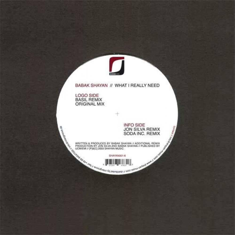 Picture of Babak Shayan - What I really need (MP3 Single)
