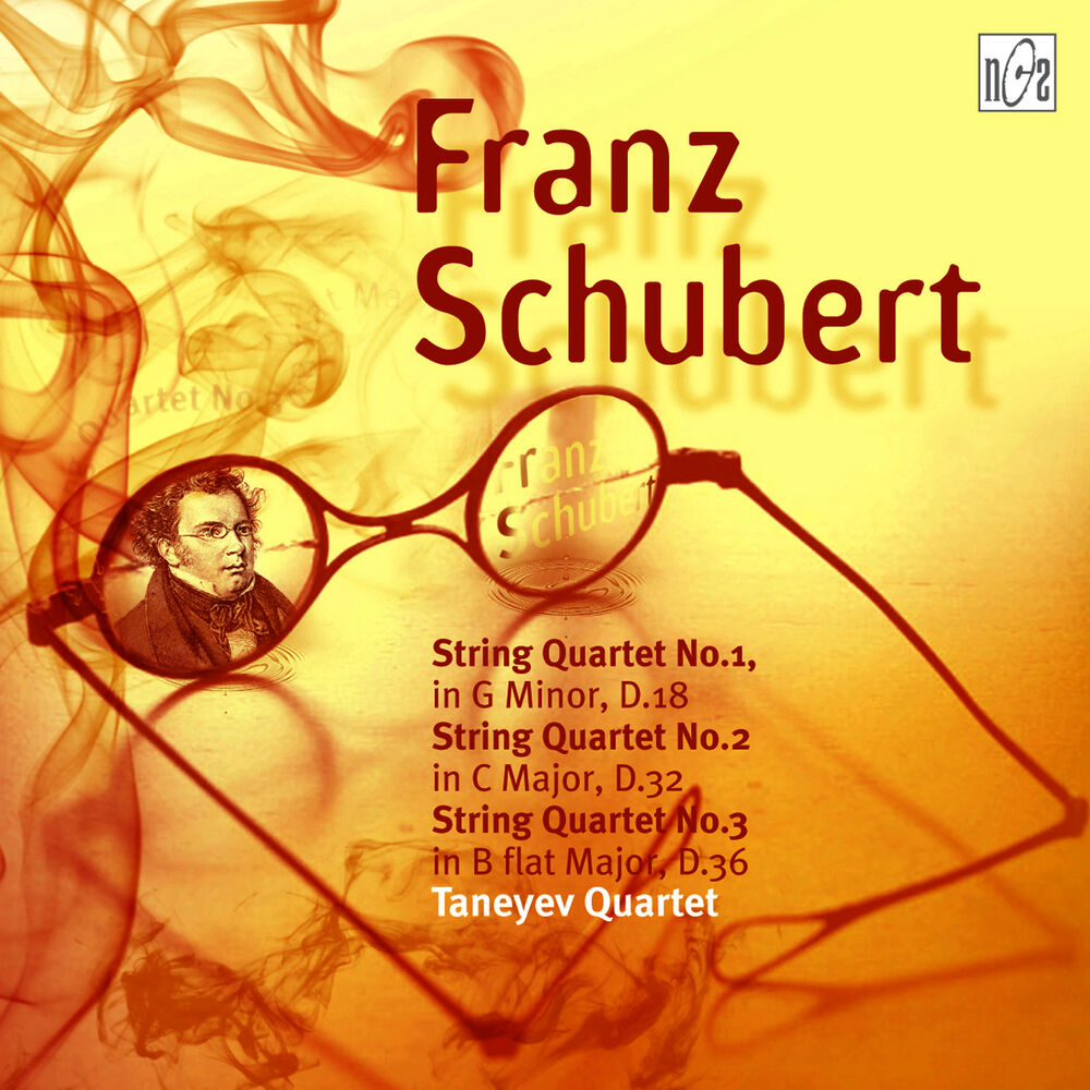 Picture of Franz Schubert.String Quartet No.1 in various keys, D.18 ; No.2 in C Major (fragment), D.32 ; No.3 in B flat Major, D.36