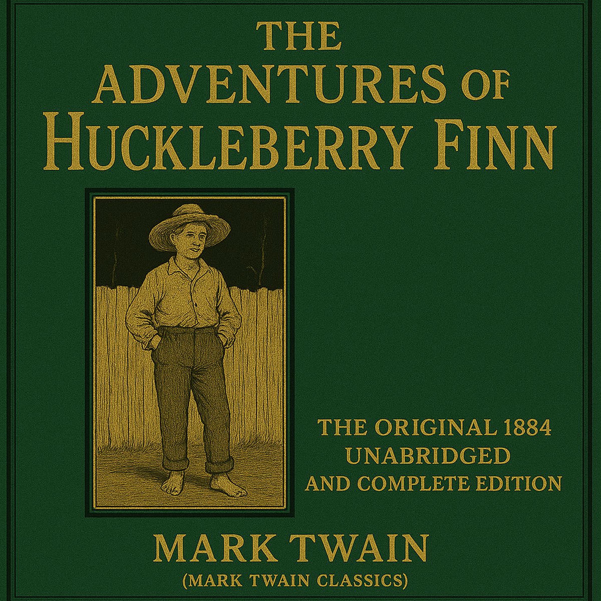 Album cover of The Adventures of Huckleberry Finn - The Original 1884 Unabridged and Complete Edition (Mark Twain Classics) (Unabridged)
