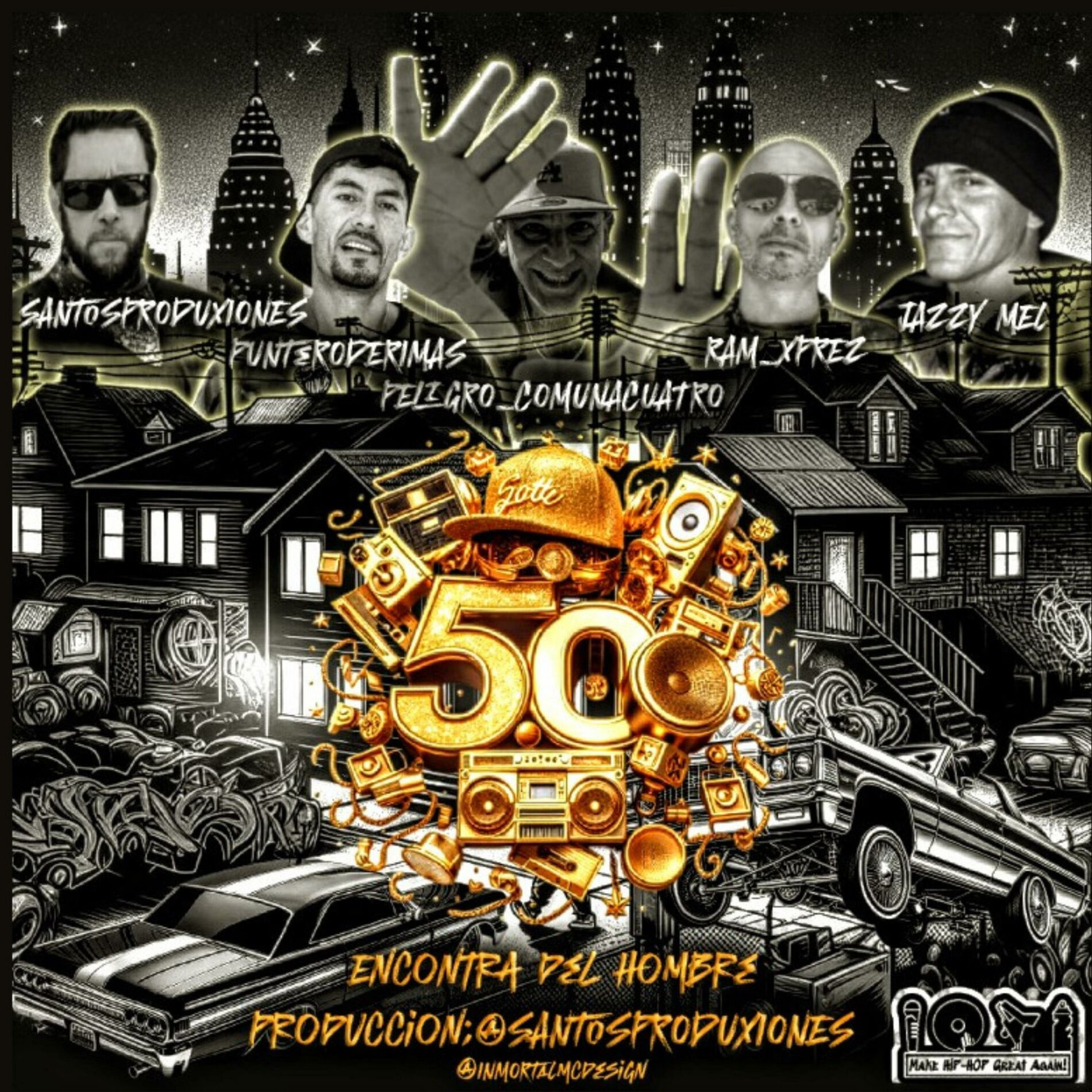Album cover of 5.0 (feat. JAZZY MEL, PEDRO PELIGRO, PUNTERO DE RIMAS, SANTOS PRODUXIONES & RAM DAS)