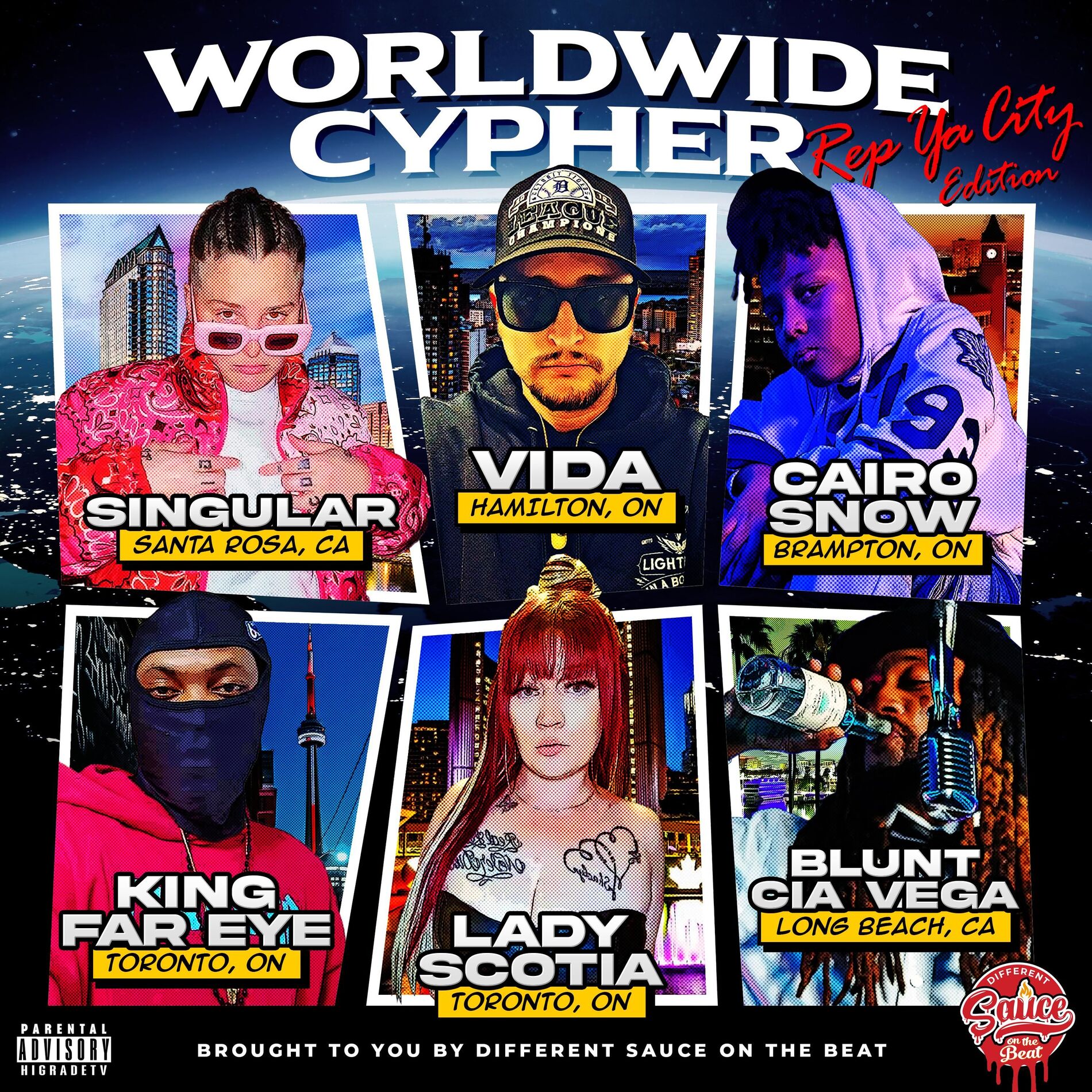 Album cover of Worldwide Cypher : Rep Ya City Edition (feat. Singular, Cairo Snow, Vida, King Far Eye & Blunt Cia Vega)