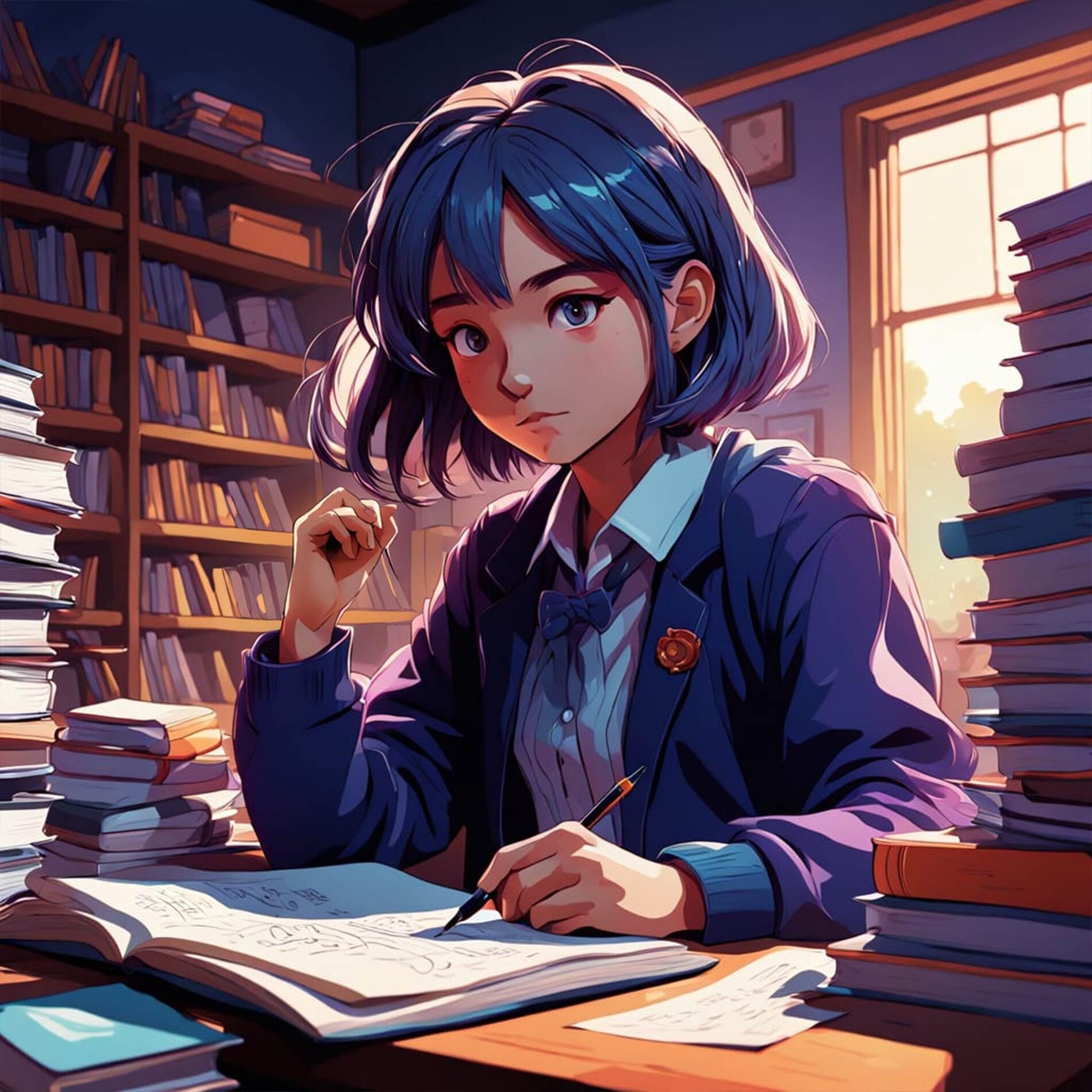 Album cover of Library Lights Low: Lo-Fi Ambience for Productivity