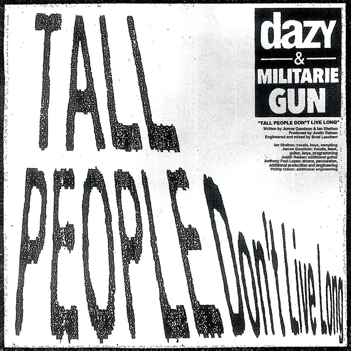 Album cover of Tall People Don't Live Long