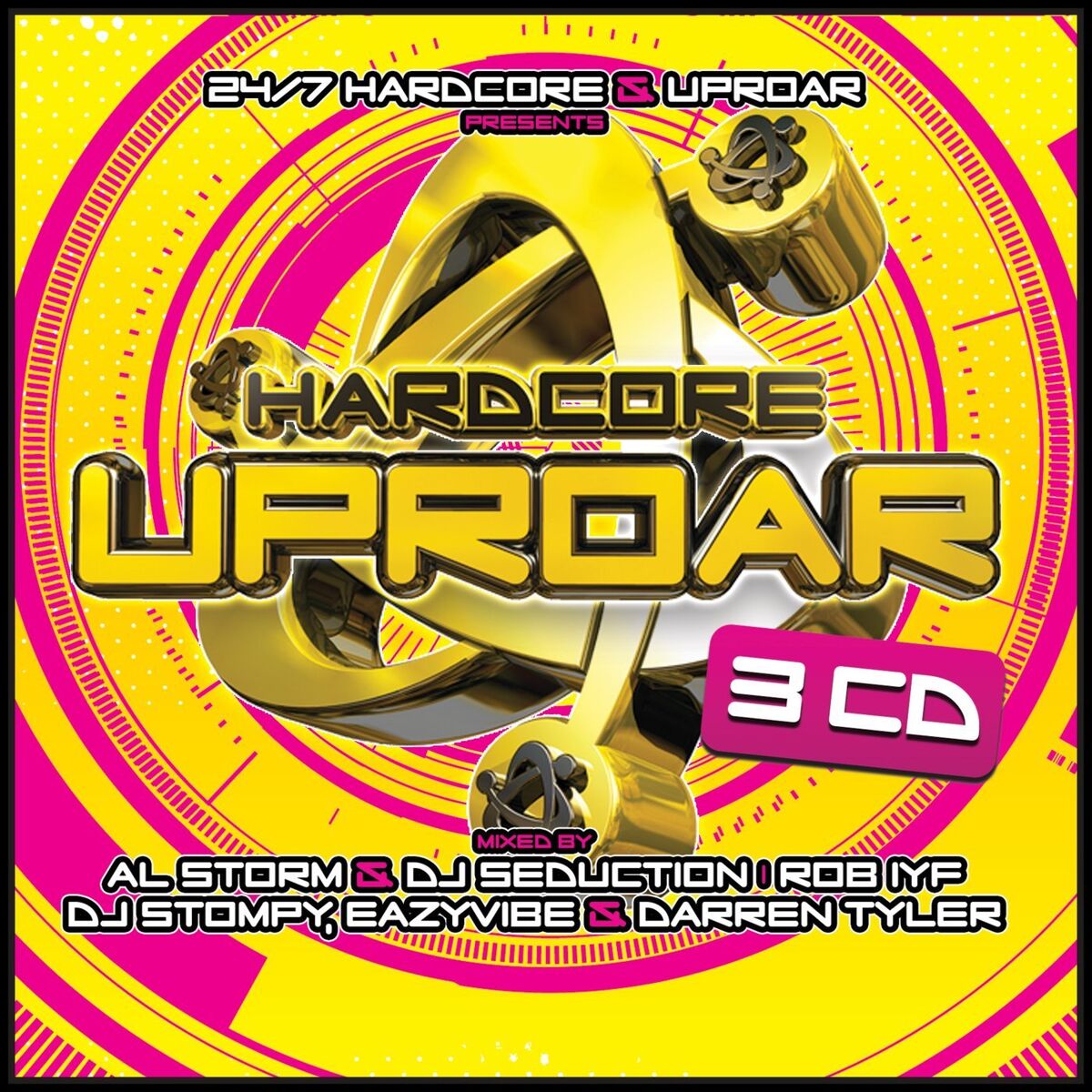 Album cover of Hardcore Uproar (Mixed By Al Storm & DJ Seduction, Rob IYF, DJ Stompy, Eazyvibe & Darren Tyler)