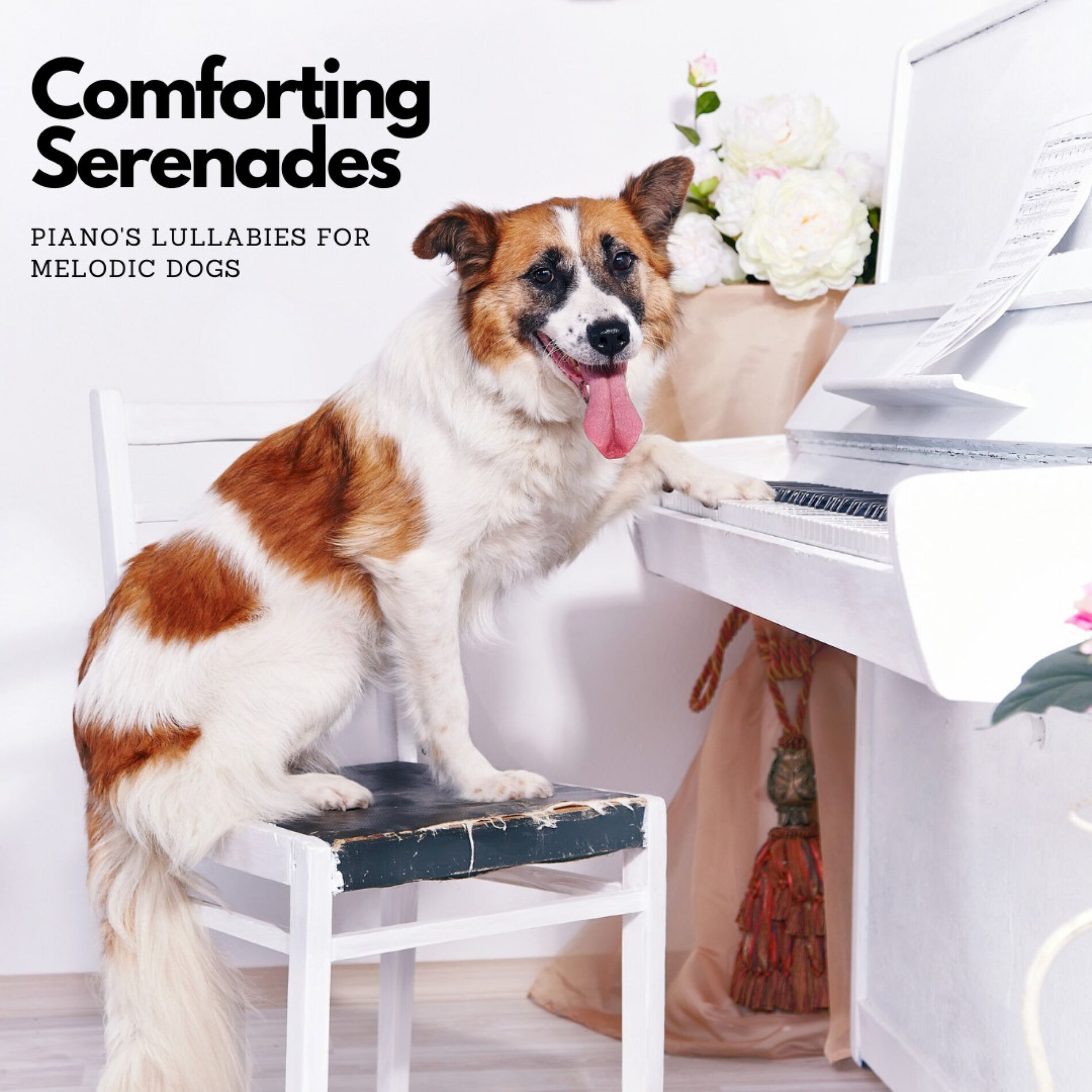 Album cover of Comforting Serenades: Piano's Lullabies for Melodic Dogs