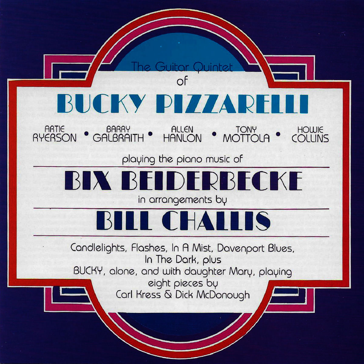 Album cover of Bucky Pizzarelli Playing the Piano Music of Bix Beiderbecke
