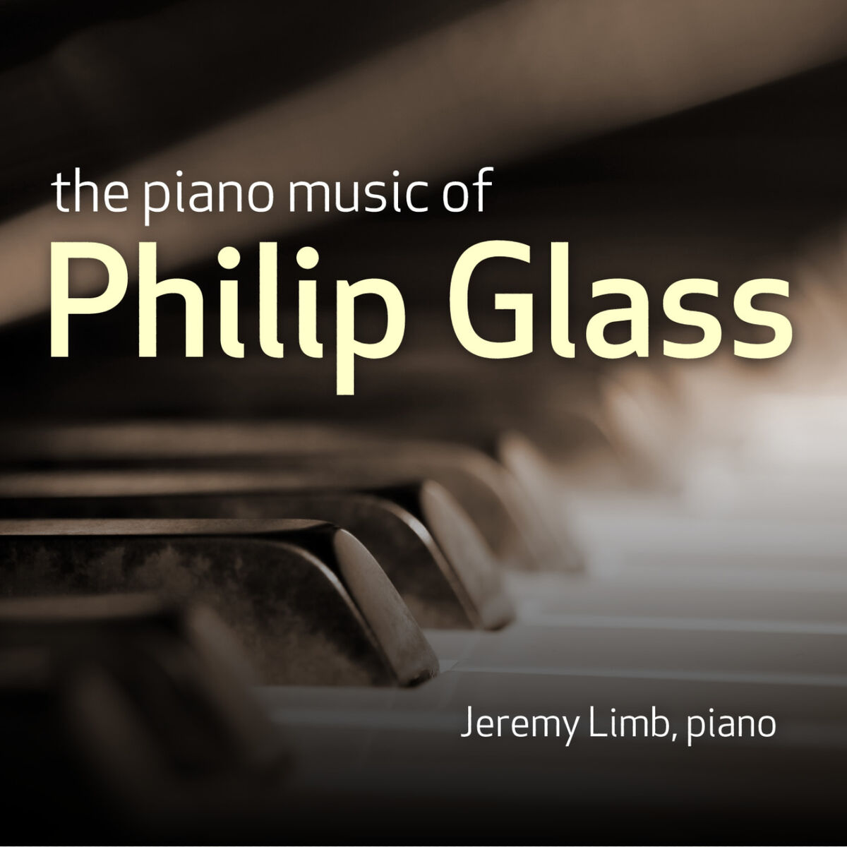 Album cover of The Piano Music of Philip Glass