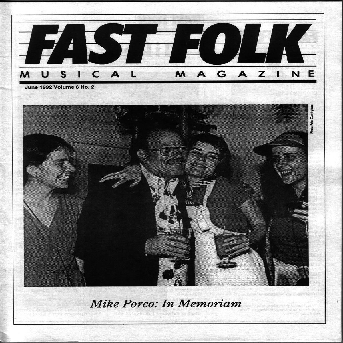 Album cover of Fast Folk Musical Magazine (June 1992, Vol. 6, No. 2): Mike Porco In Memoriam
