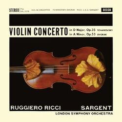 Cover of Tchaikovsky: Violin Concerto; Dvořák: Violin Concerto (Ruggiero Ricci: Complete Decca Recordings, Vol. 7)
