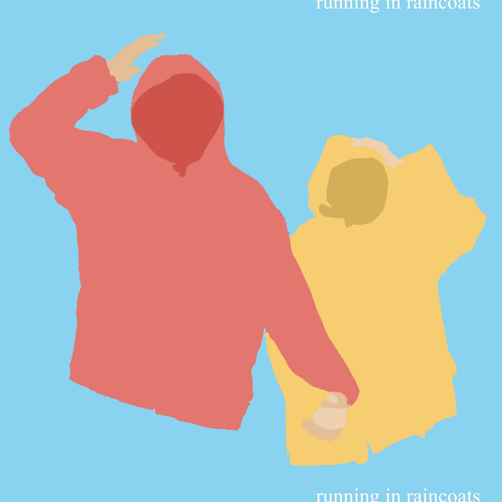 Album cover of running in raincoats