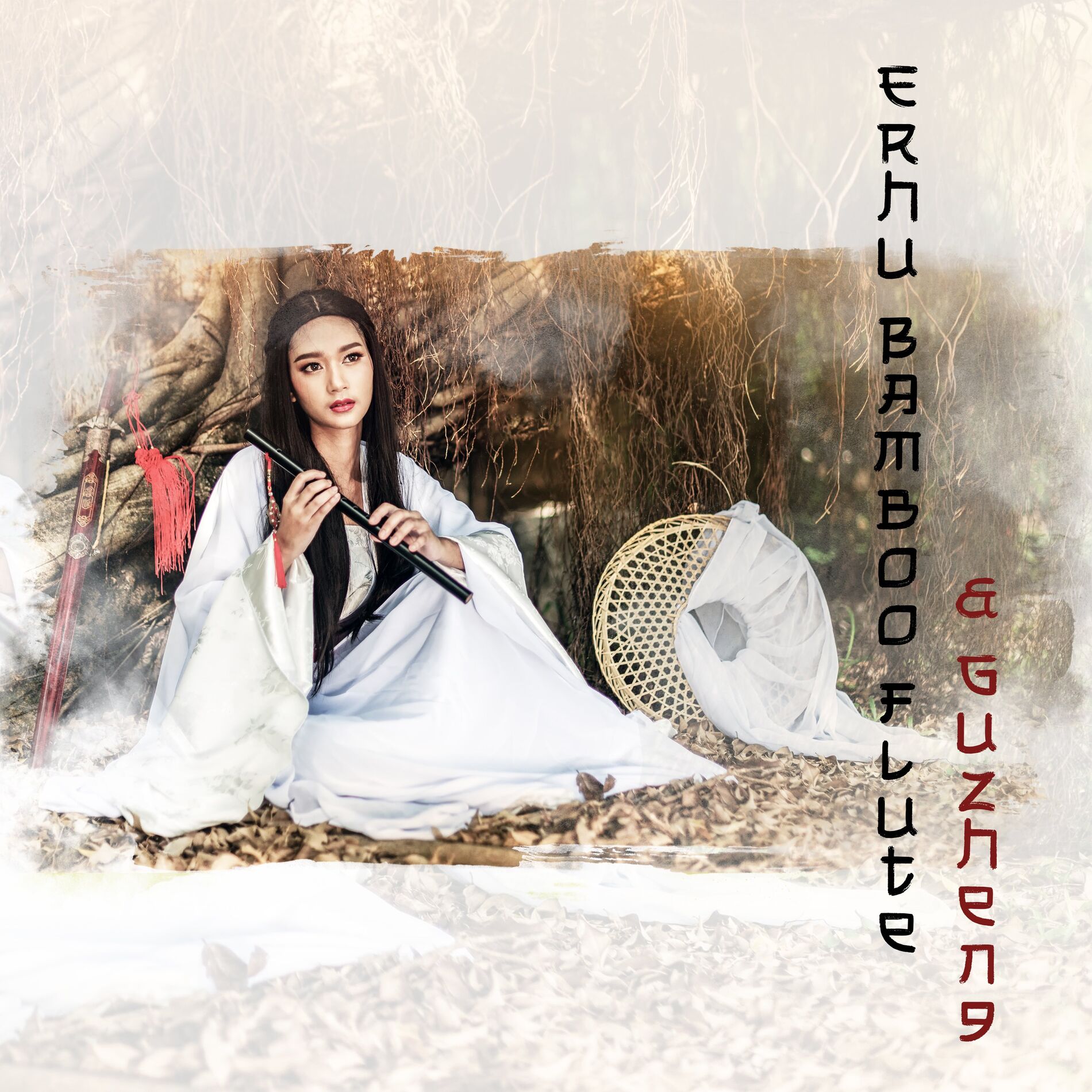 Album cover of Erhu Bamboo Flute & Guzheng: Instrumental Chinese Music and Nature Sounds