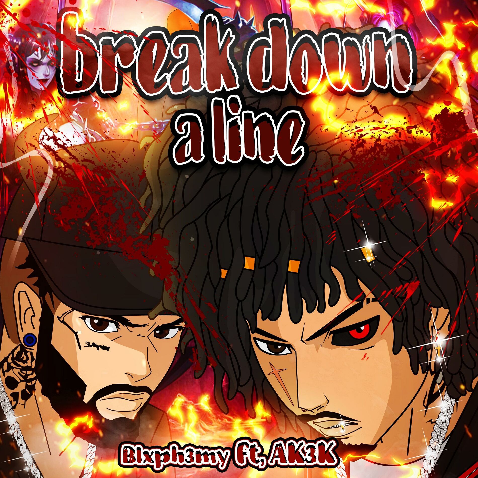 Album cover of break down a line (feat. Ak3k)