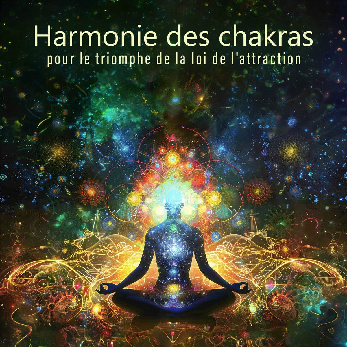 Album cover of Harmonie des chakras pour le triomphe de la loi de l'attraction: Purification de l'aura, fréquences de guérison