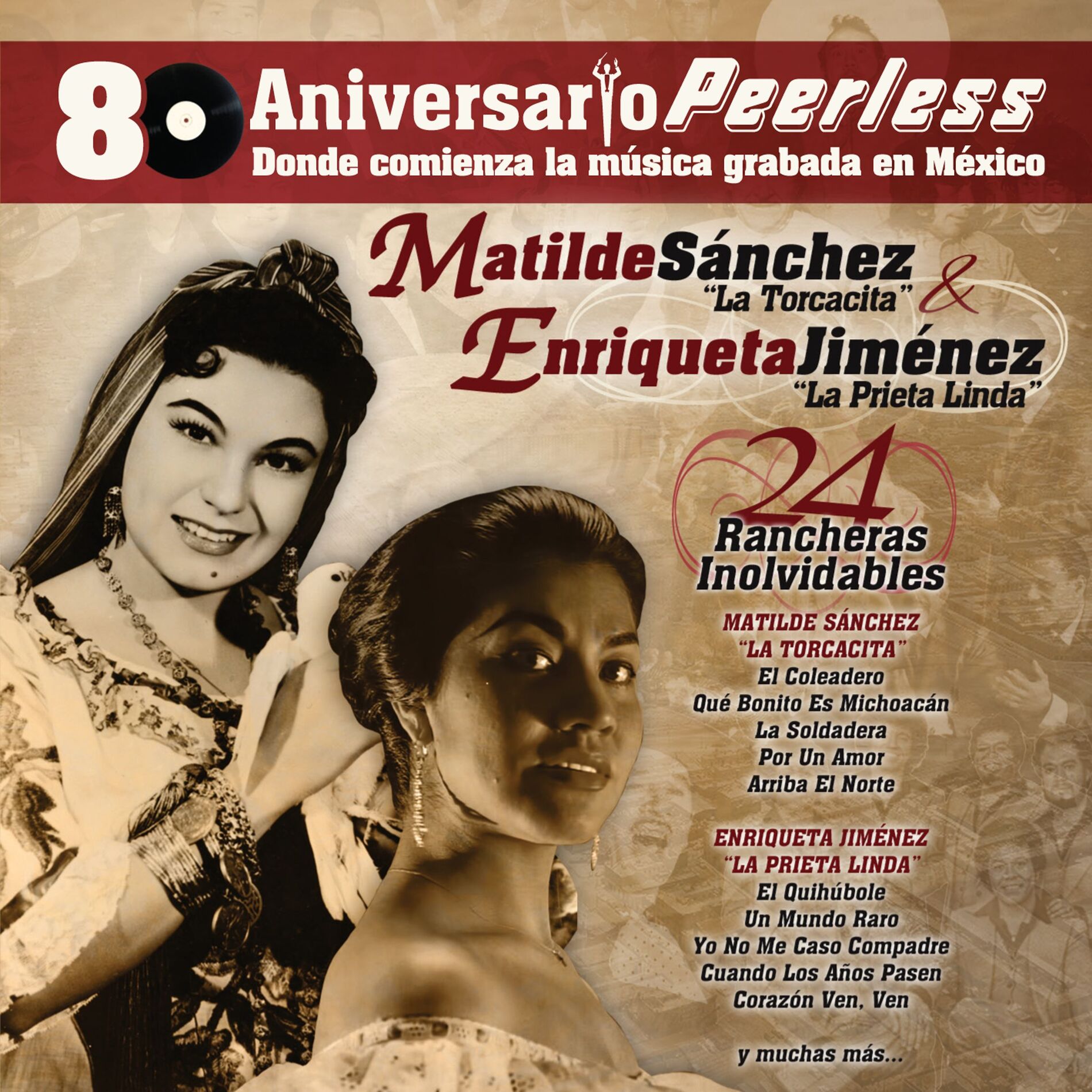 Album cover of Peerless 80 Aniversario - 24 Rancheras Inolvidables