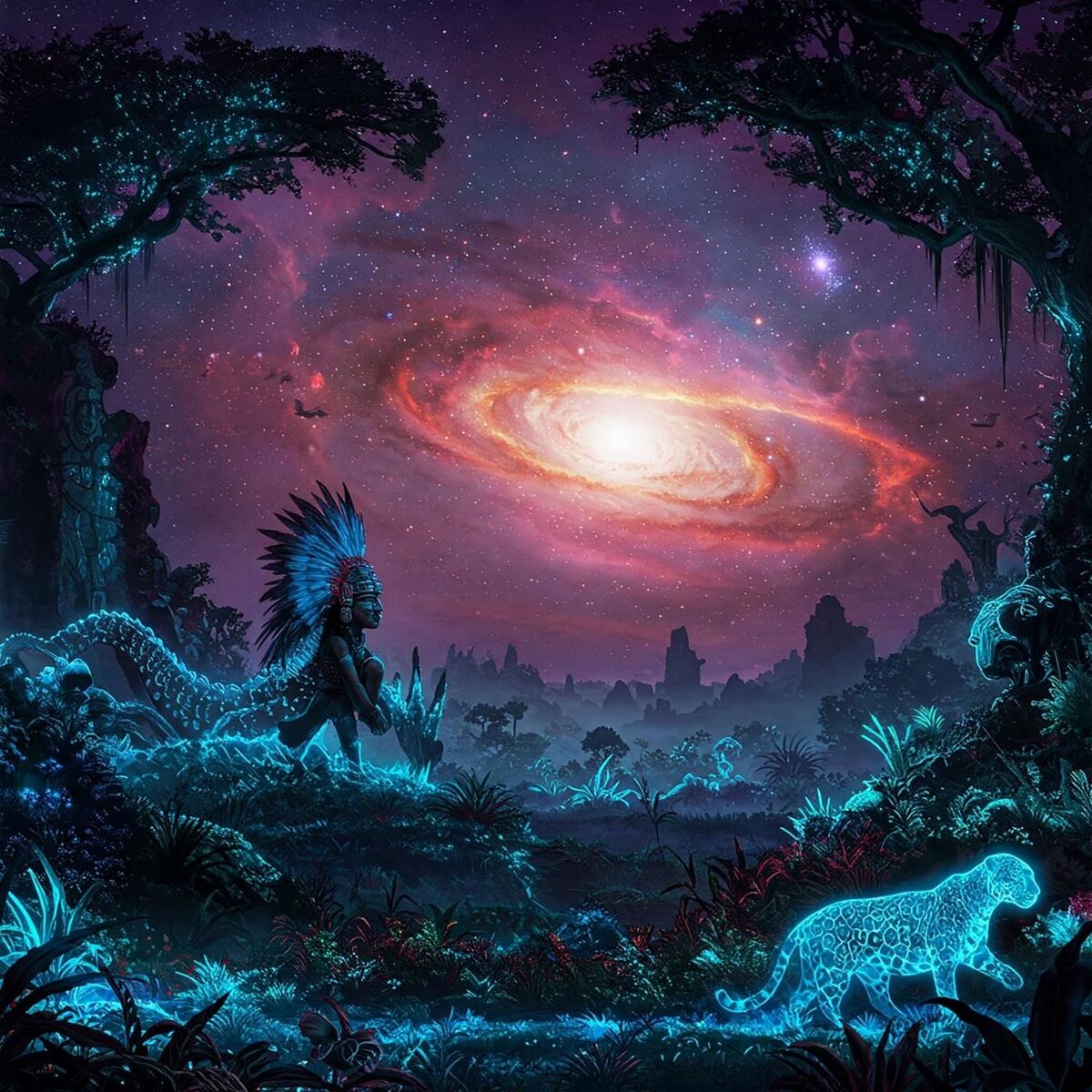 Album cover of Flûte des Royaumes Cachés: Sons Cosmiques de Flûte Native pour une Exploration Spirituelle Profonde et la Projétion Astrale