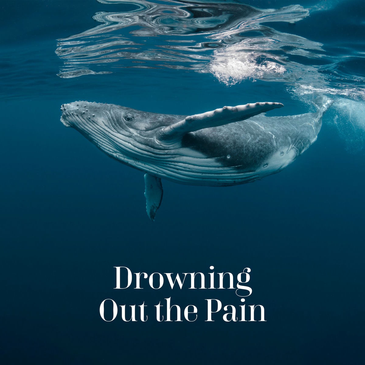 Album cover of Drowning Out the Pain: Singing Whales Sounds & Underwater Ambient (Headache Pain Relief, Relaxing Calming Music)