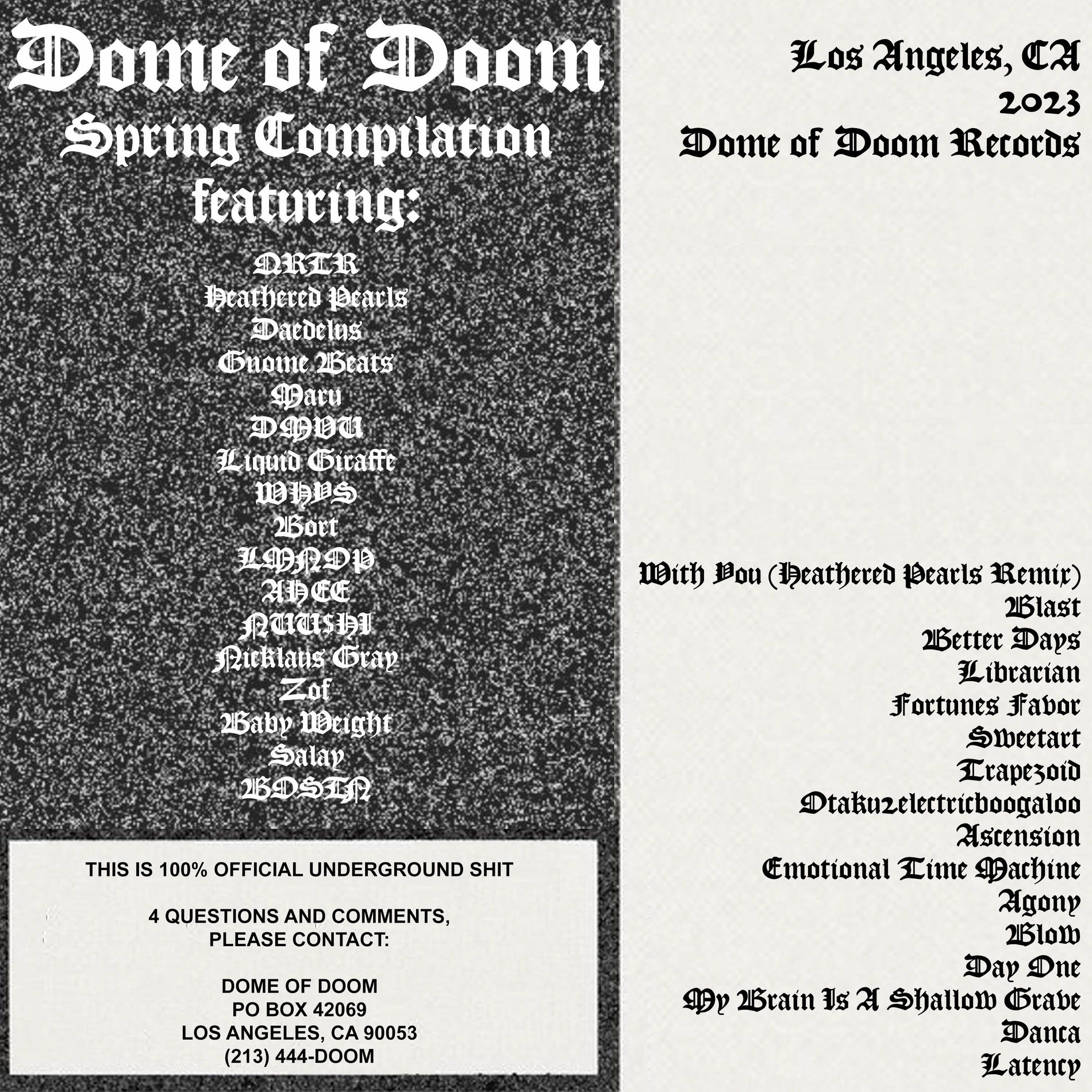Album cover of Dome of Doom Spring Compilation