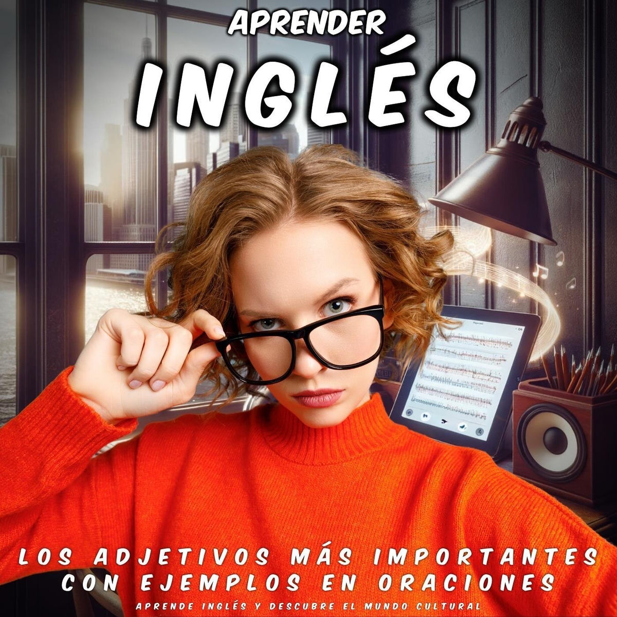 Album cover of Aprender Inglés: Los Adjetivos Más Importantes Con Ejemplos en Oraciones