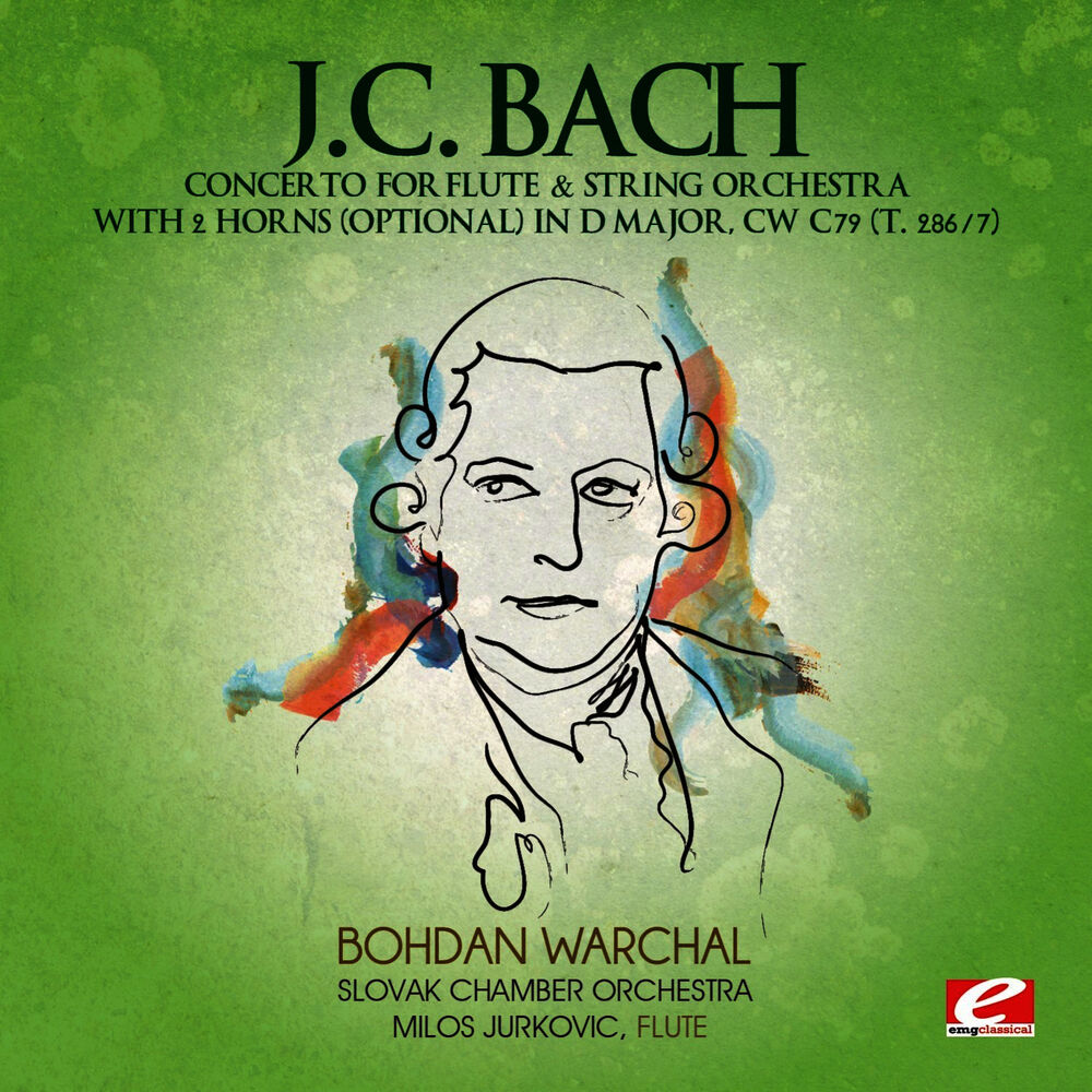 Picture of J.C. Bach: Concerto for Flute & String Orchestra with 2 Horns (optional) in D Major, CW C79 (T. 286/7) [Digitally Remastered]