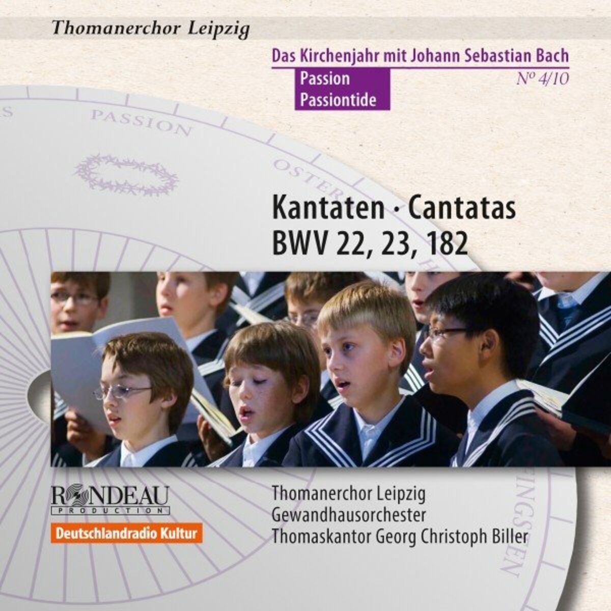 Album cover of Johann Sebastian Bach: Cantatas / Kantaten BWV 22, BWV 23, BWV 182 (Das Kirchenjahr mit Bach: Passion / The Liturgical Year with Bach: Passiontide Vol. 4)