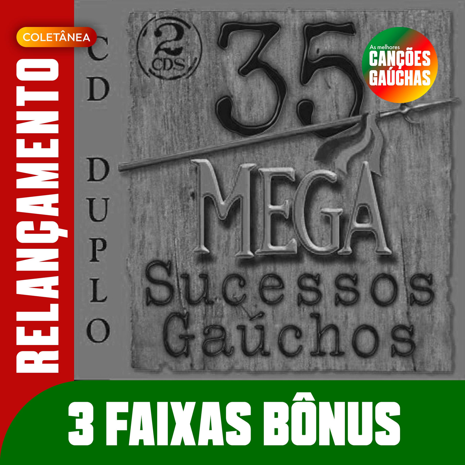 Album cover of 35 MEGA SUCESSOS GAÚCHOS - RELANÇAMENTO
