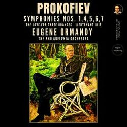 Cover of Prokofiev: Symphonies Nos. 1,4,5,6,7, The Love for Three Oranges, Lieutenant Kijé by Eugene Ormandy (2024 Remastered, Philadelphia 1953-1963)