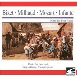 Cover of Bizet - Milhaud - Mozart - Infante - Piano for Four Hands