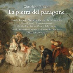 Cover of Rossini: La pietra del paragone (Catania, 1988)