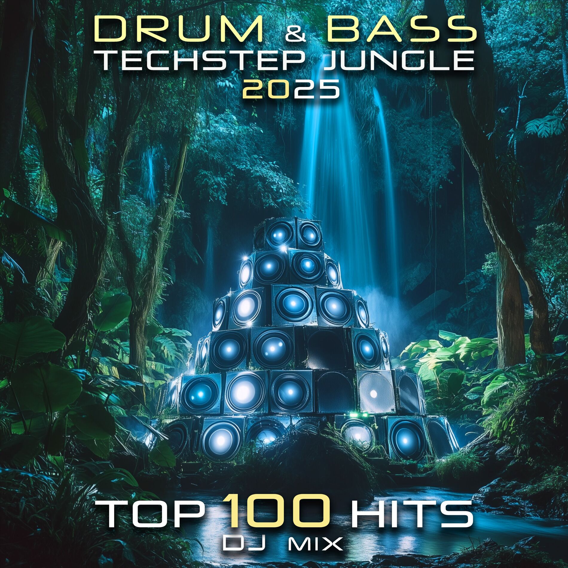 Album cover of Drum & Bass Techstep & Jungle 2025 Top 100 Hits + DJ Mix